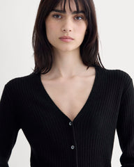 womens-cashmere-ribbed-v-neck-cardigan-black