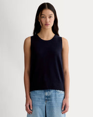 womens-cashmere-classic-sweater-tank-navy | primary