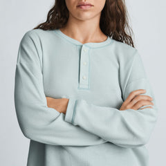 womens-organic-ctn-waffle-henley-ice-blue | alt