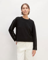womens-merino-wool-crewneck-black-pale-pink | primary