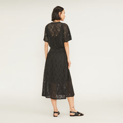womens-perforated-eyelet-a-line-dress-black