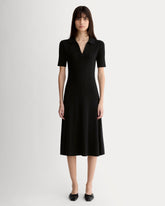 womens-knit-polo-dress-black | primary