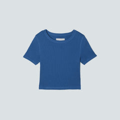 womens-cropped-short-sleeve-rib-tee-deep-blue