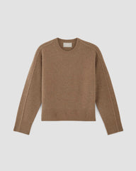 womens-merino-wool-crewneck-sweater-praline | alt
