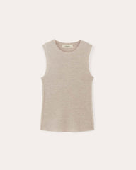 womens-ultrafine-merino-ribbed-shell-tank-heather-oatmeal | alt