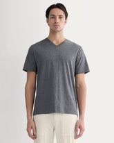 mens-essential-organic-v-tee-uniform-heathered-charcoal | primary