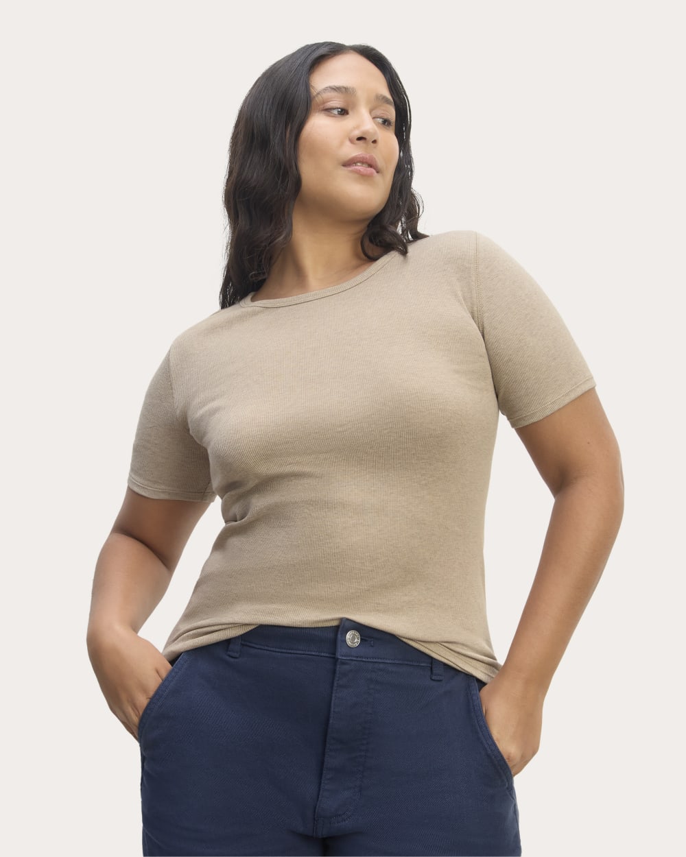 womens-supima-micro-rib-ss-crew-new-heathered-tan | primary