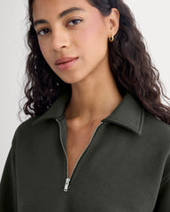 womens-luxe-fleece-zip-polo-washed-black