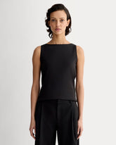 womens-supima-form-boatneck-tank-black | primary
