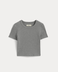 womens-cropped-short-sleeve-rib-tee-mid-heather-grey | alt