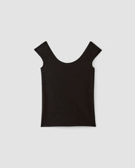 womens-supima-form-cap-sleeve-tee-black | alt