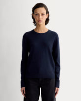 womens-cashmere-classic-crew-sweater-navy | primary