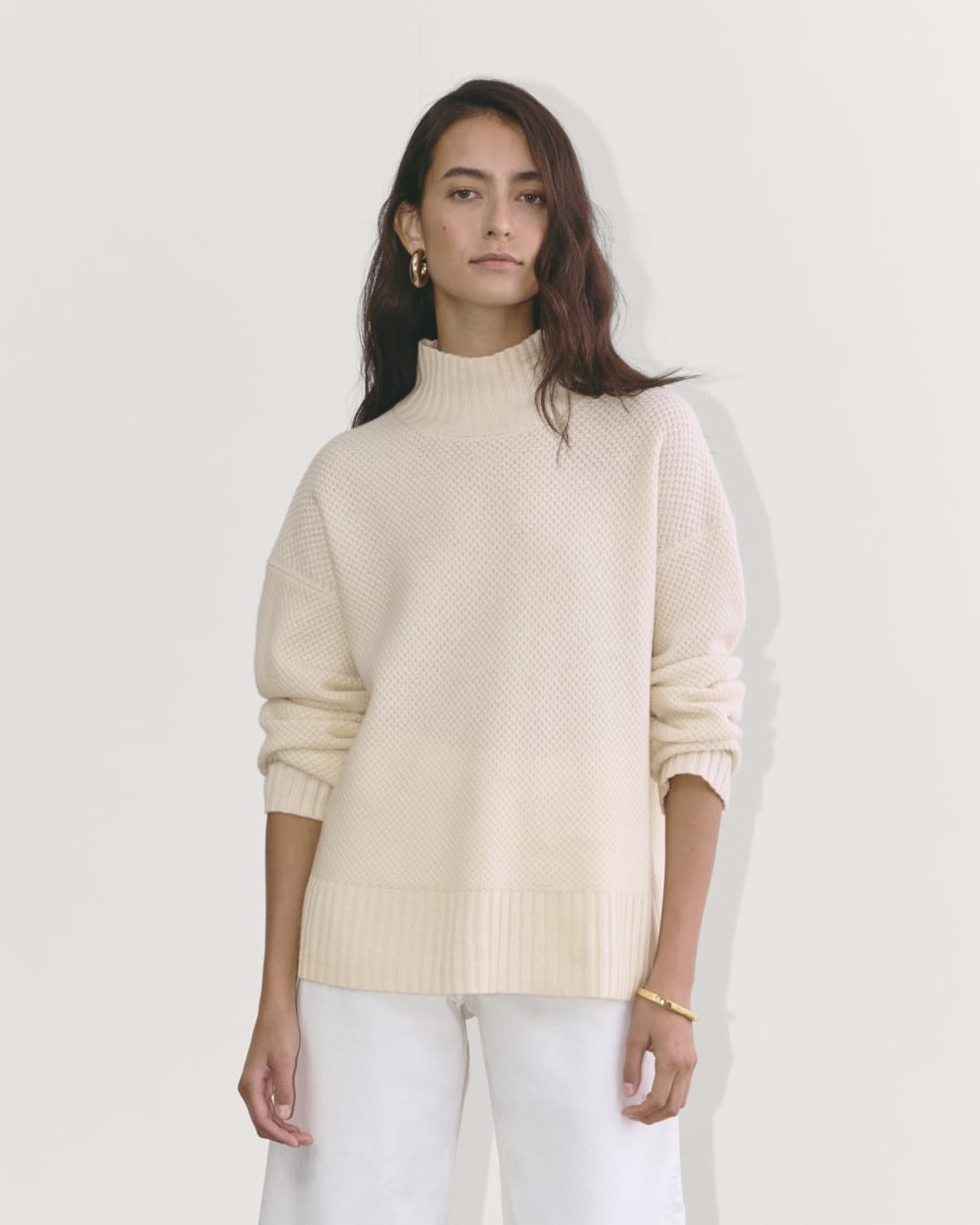 womens-wool-cashmere-honeycomb-funnel-sweater-bone | primary