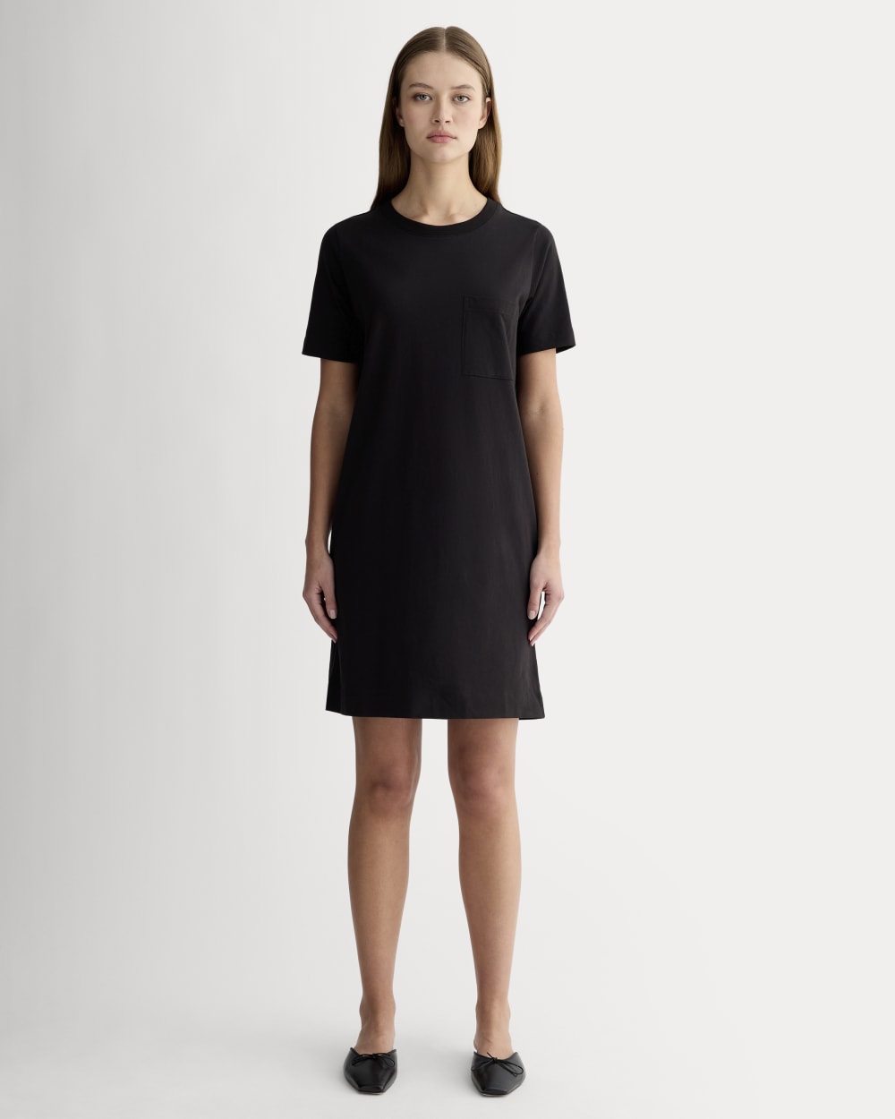 womens-organic-weekend-tee-dress-black | primary