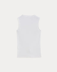 womens-supima-micro-rib-funnel-neck-tank-white | alt