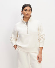 womens-retrack-half-zip-sweatshirt-bone | primary