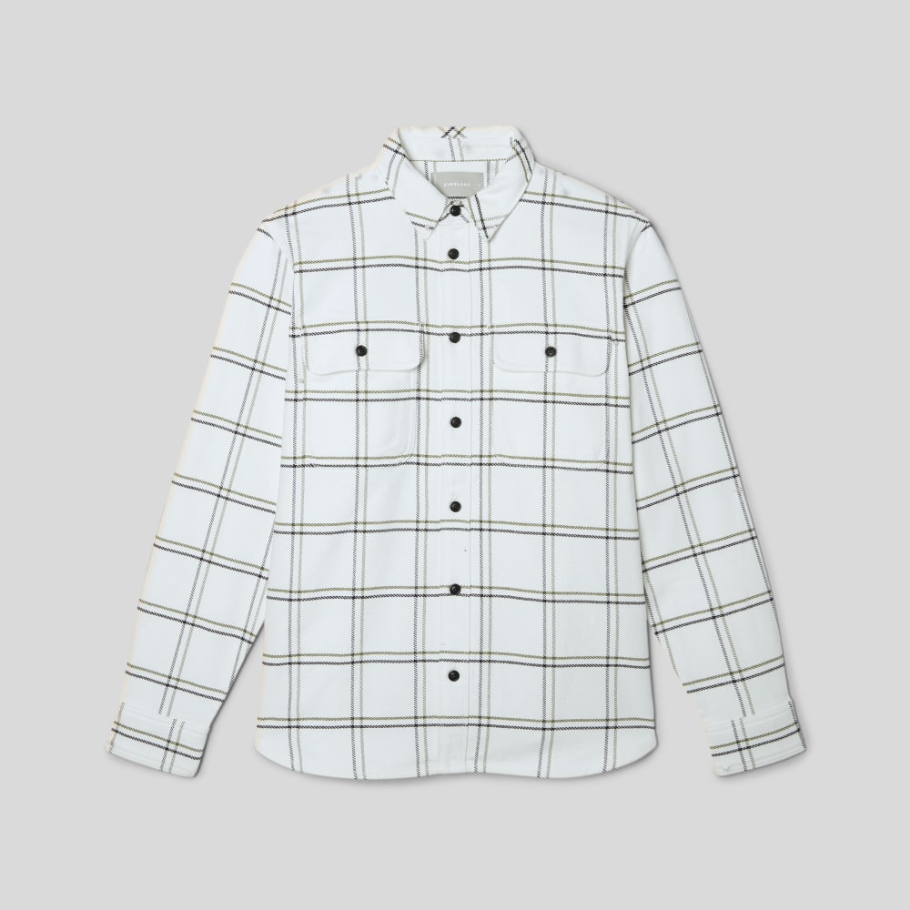 mens-heavyweight-overshirt-moss-double-windowpane | alt