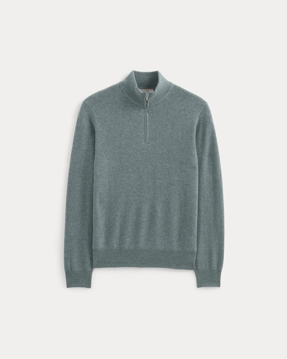 mens-cashmere-quarter-zip-sweater-denim-blue | alt