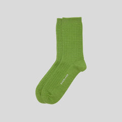 unisex-belgian-waffle-sweater-sock-lime-green | primary