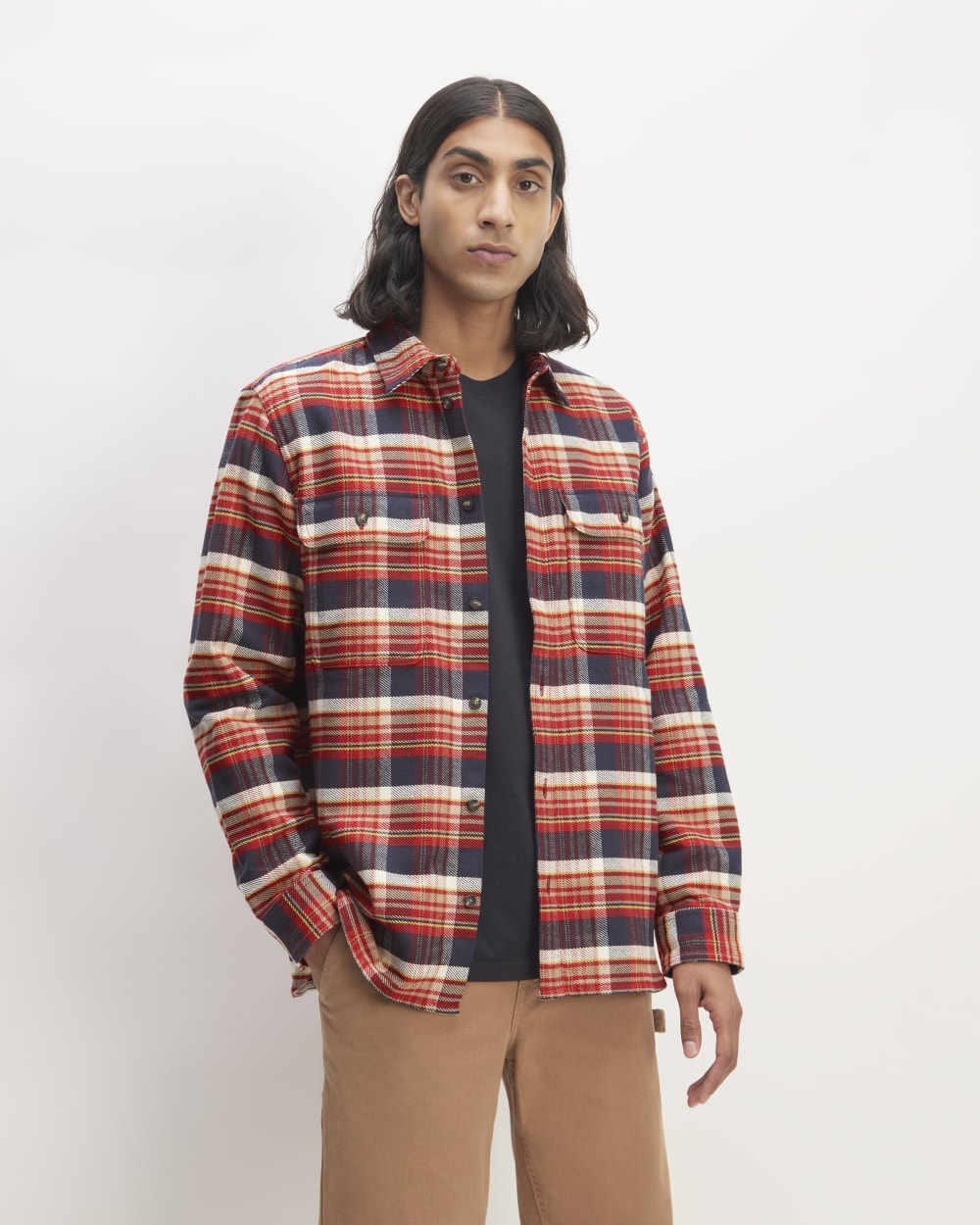 mens-heavyweight-overshirt-navy-red-honey | primary