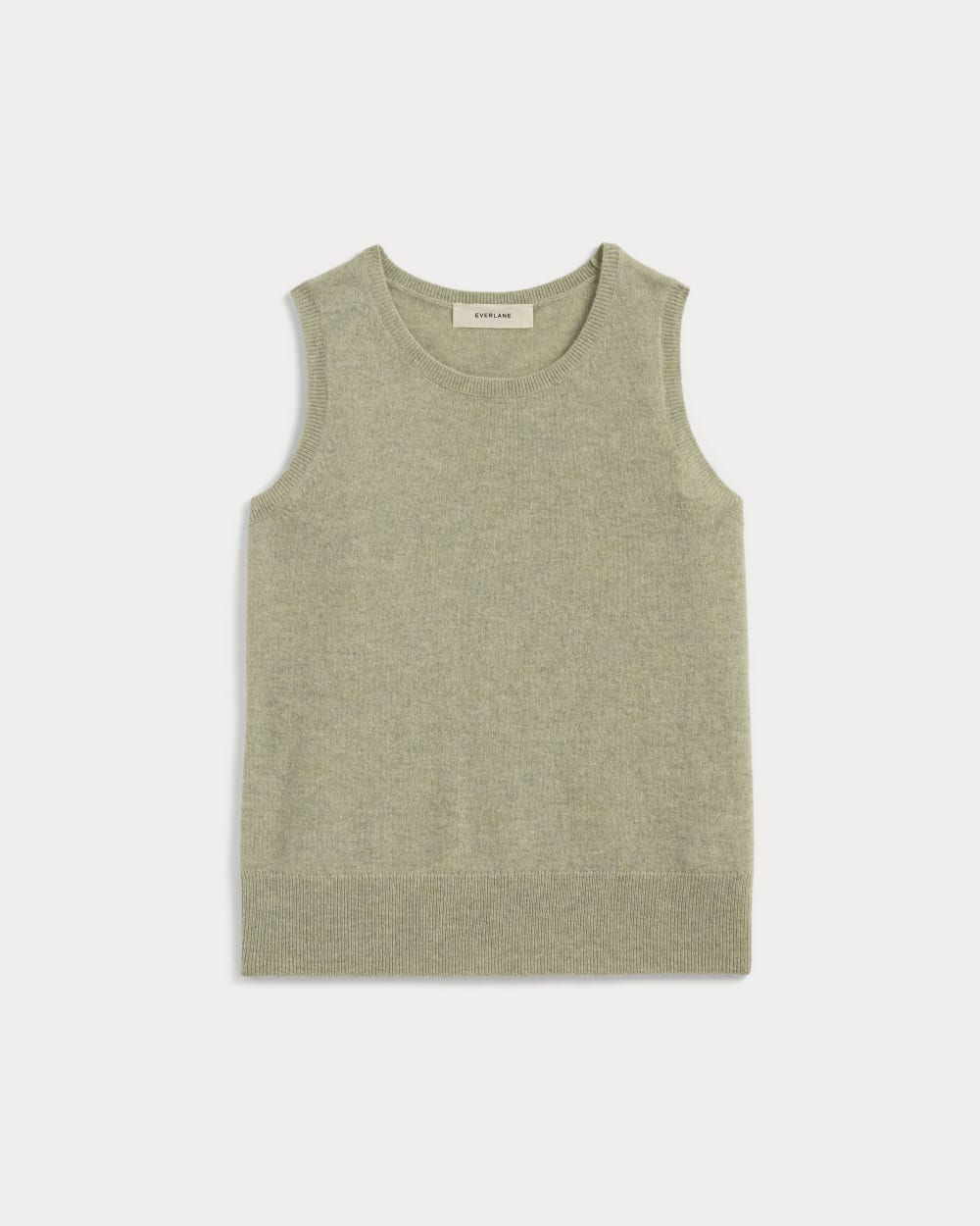 womens-cashmere-classic-sweater-tank-light-heathered-moss | alt