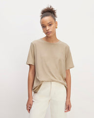 womens-air-oversized-crew-tee-trench-coat-khaki | primary