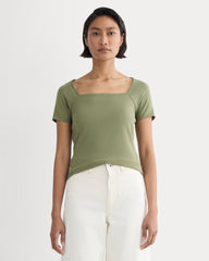 womens-form-square-neck-top-lichen-green | primary