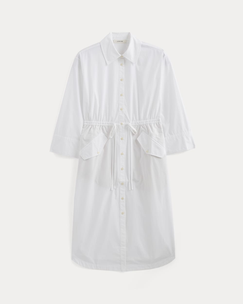 womens-drawcord-shirtdress-soft-cotton-white | alt