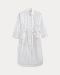 womens-drawcord-shirtdress-soft-cotton-white | alt