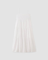 womens-gauze-tiered-dress-white | alt
