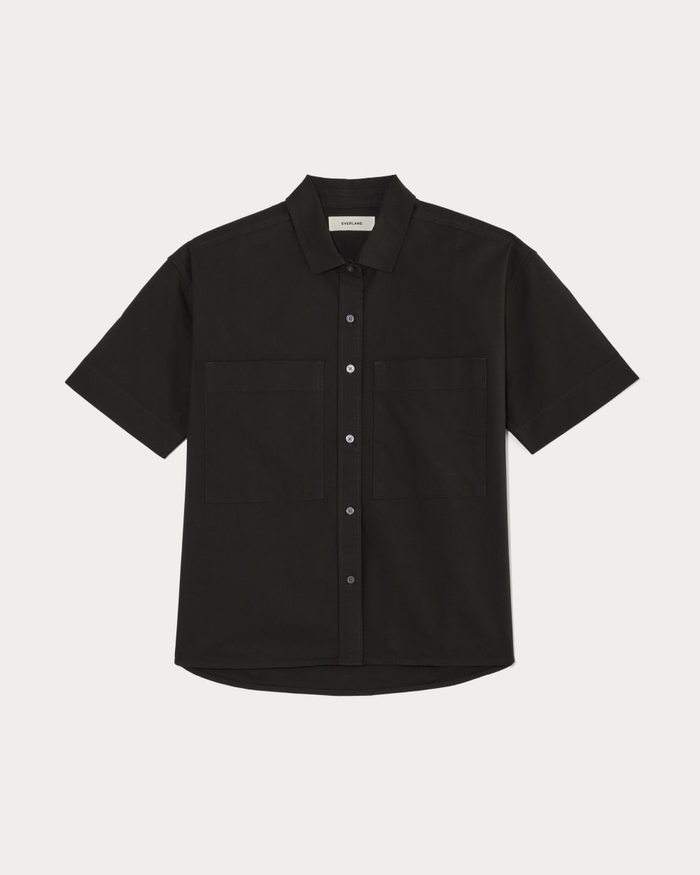 womens-short-sleeve-boxy-oxford-black | alt