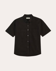 womens-short-sleeve-boxy-oxford-black | alt