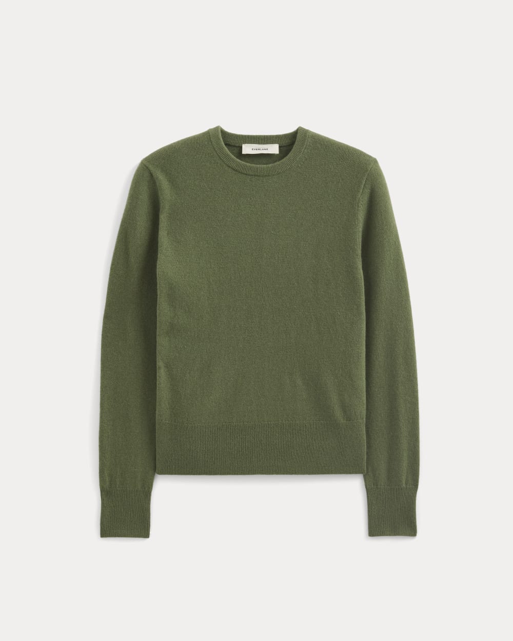 womens-cashmere-slim-crew-sweater-forest-green | alt