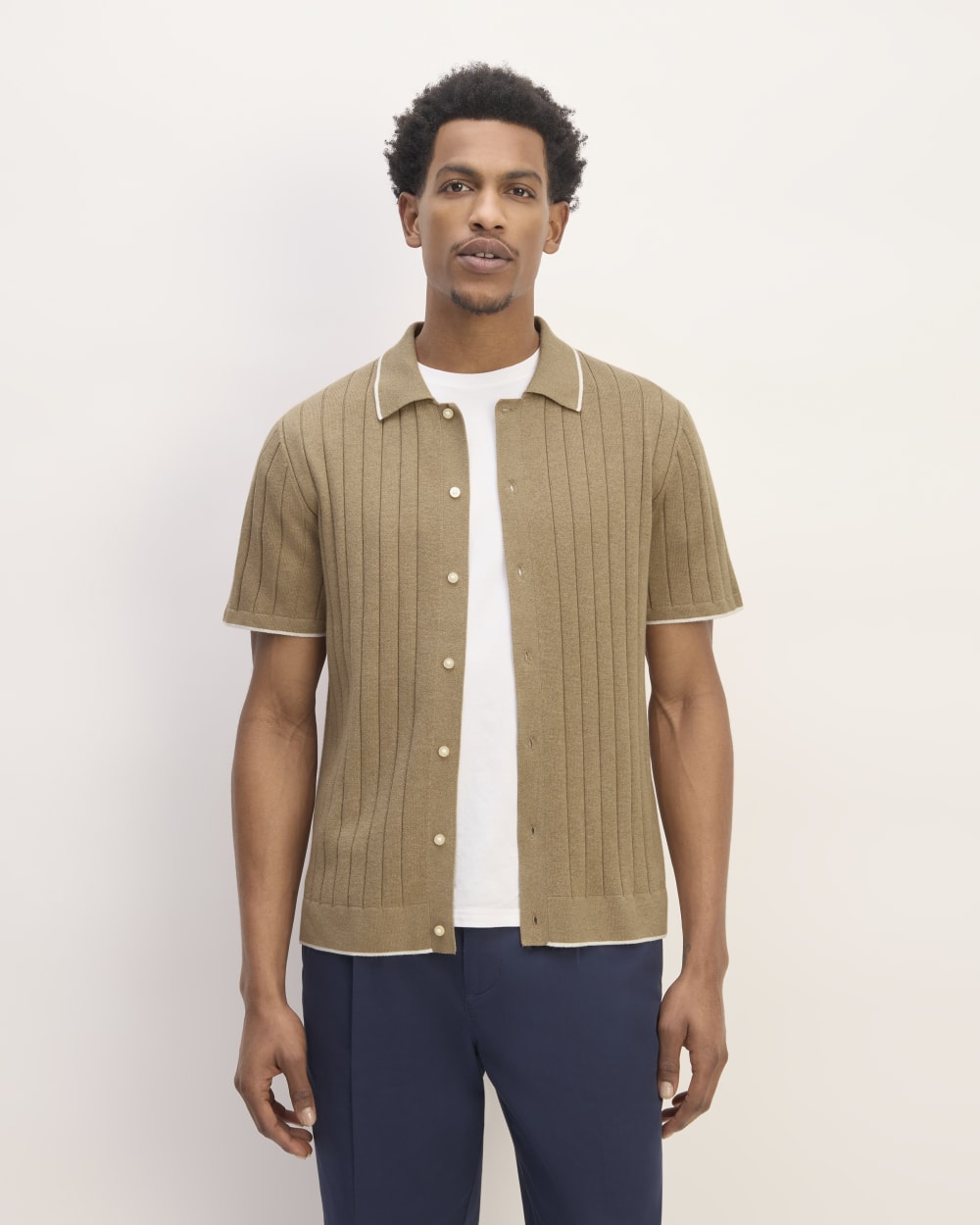 mens-no-sweat-button-down-polo-dark-camel | primary