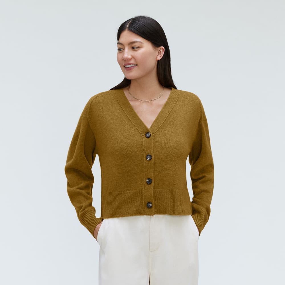 womens-recashmere-cropped-cardigan-tapenade | primary