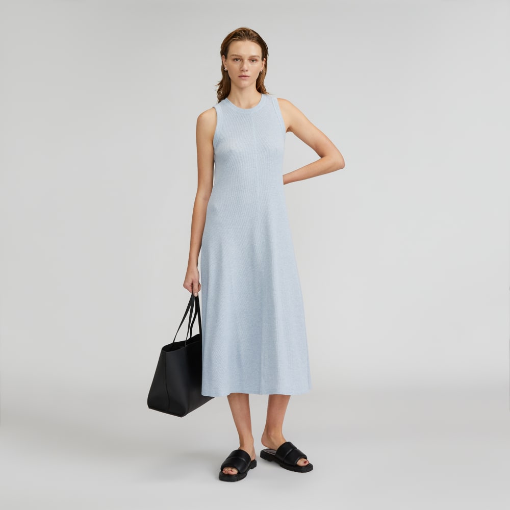 womens-organic-cotton-waffle-tank-dress-heathered-periwinkle | primary