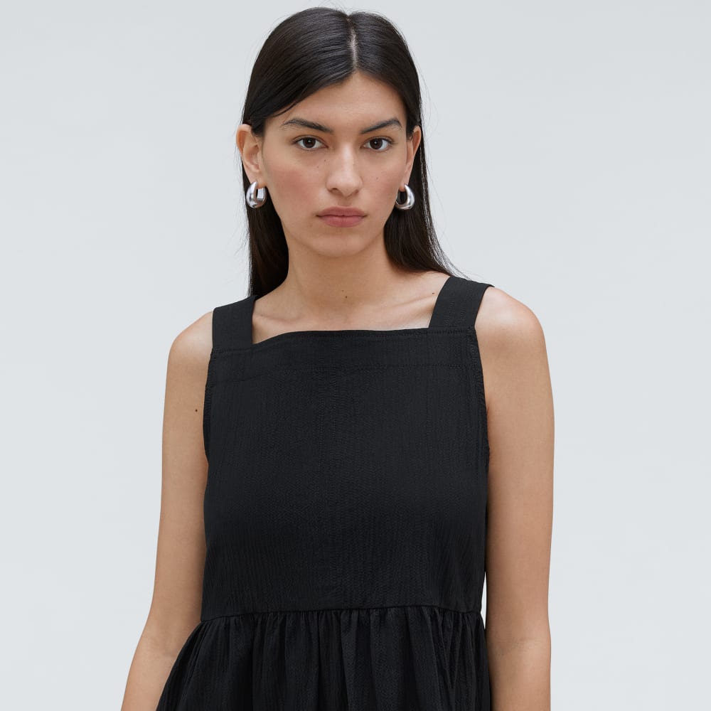 womens-seersucker-midi-dress-black