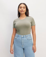 womens-supima-stretch-crew-neck-tee-sage-green | primary