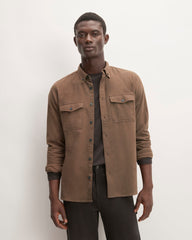 mens-modern-flannel-shirt-heathered-cocoa-brown | primary