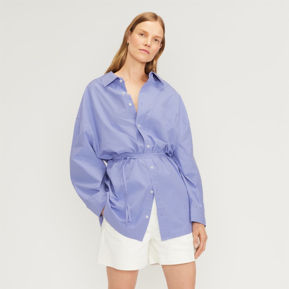 womens-poplin-tie-back-shirt-cornflower-blue | primary