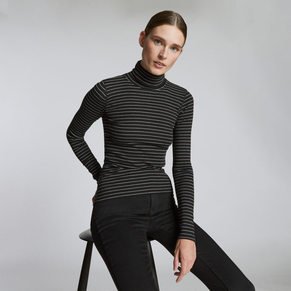 womens-supima-rib-turtleneck-black-canvas-tan