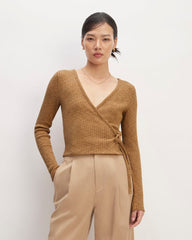 womens-rib-knit-wrap-top-cappuccino | primary