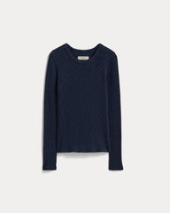 womens-rib-knit-crew-navy | alt