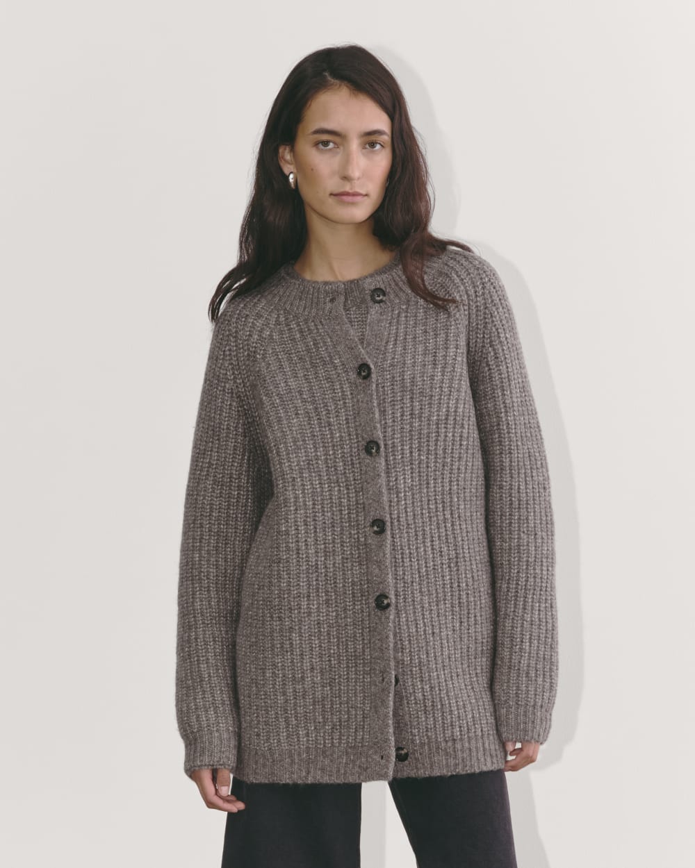 womens-cloud-fisherman-cocoon-cardigan-taupe-melange | primary