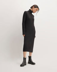 womens-cotton-merino-turtleneck-dress-heather-charcoal | primary