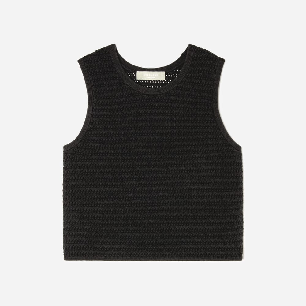womens-crochet-knit-cami-black