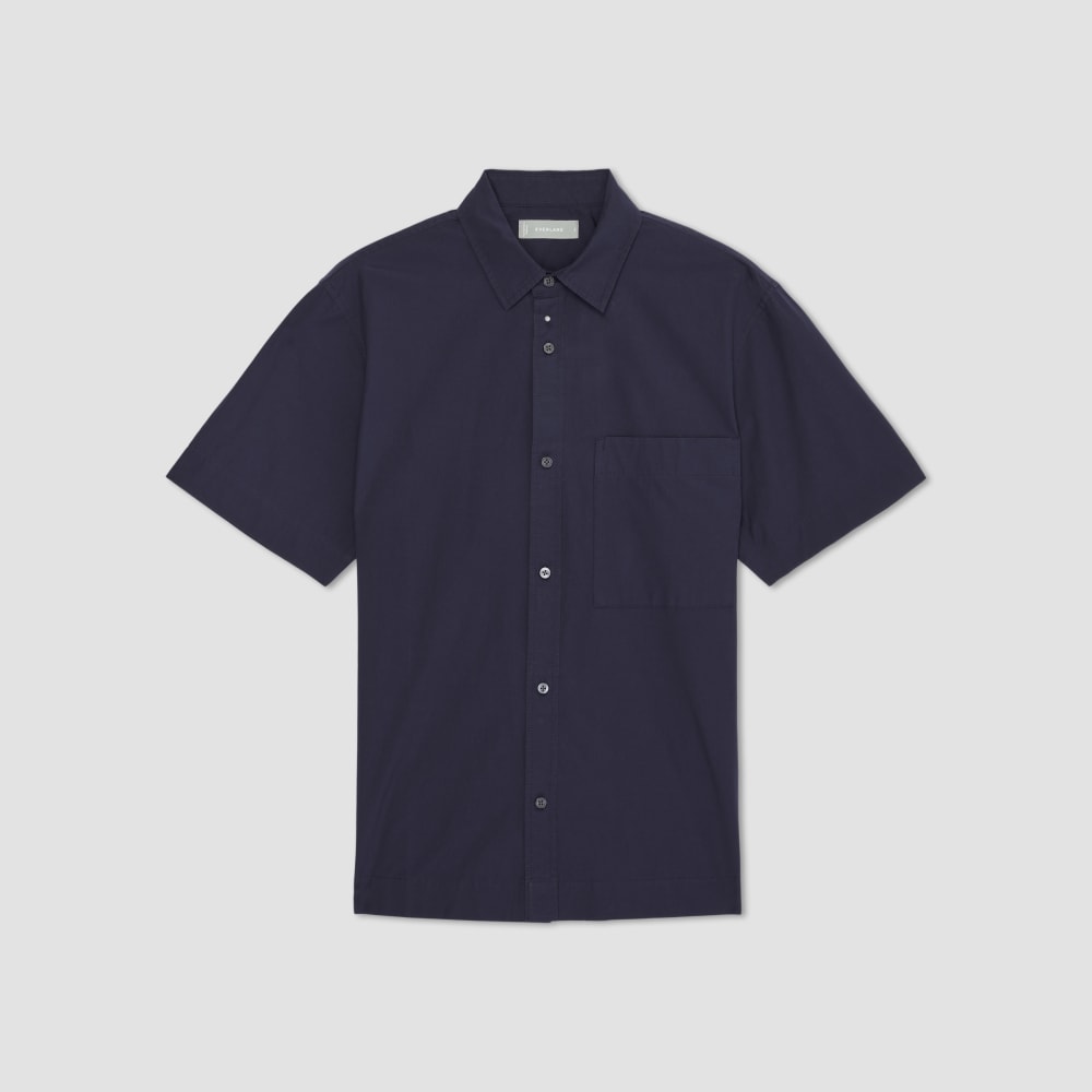 mens-poplin-short-sleeve-shirt-navy | alt
