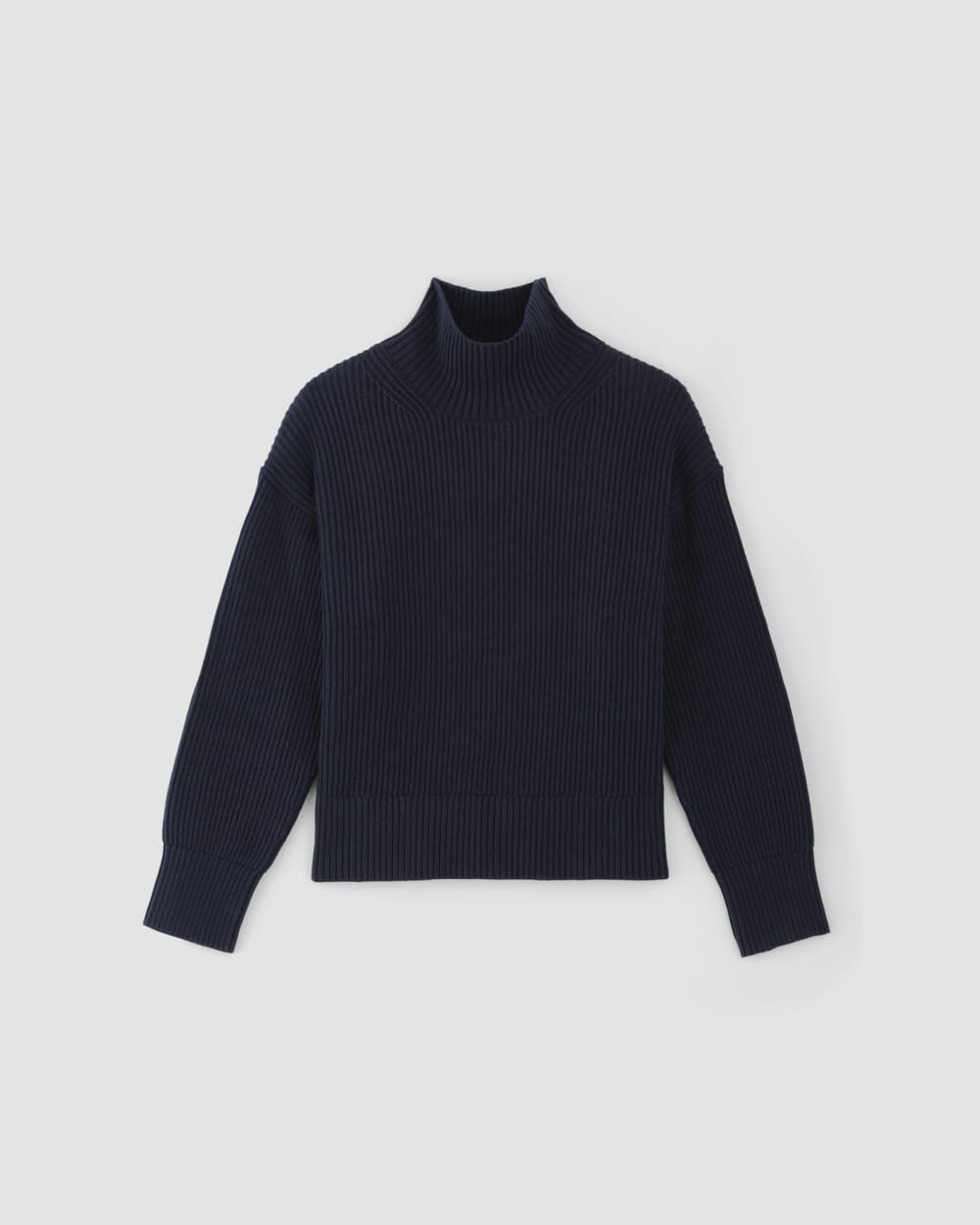 womens-organic-cotton-ribbed-turtleneck-navy | alt