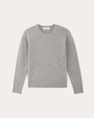 womens-cashmere-classic-crew-sweater-light-heather-grey | alt