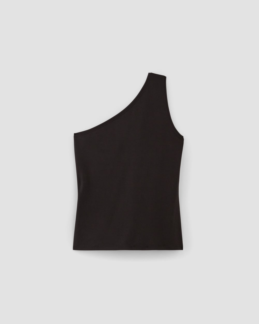 womens-supima-form-one-shoulder-tank-black | alt
